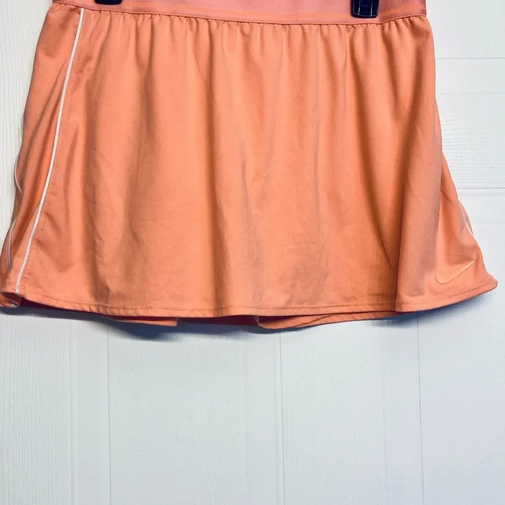 Nike Court Victory Skort Women Size XL‎ Orange Dri-FIT Athletic Tennis Skirt